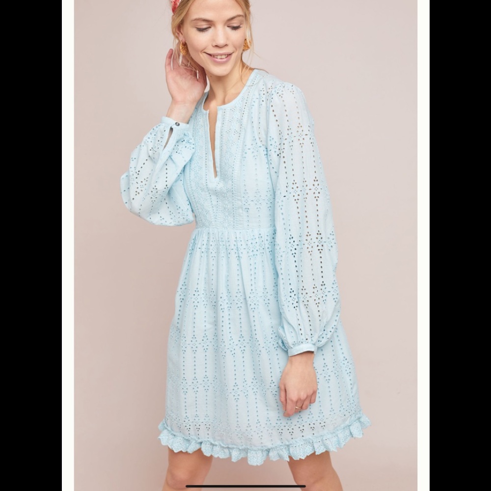 Anthropologie baby doll eyelet dress